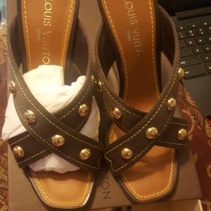 Louis Vuitton slip on mules